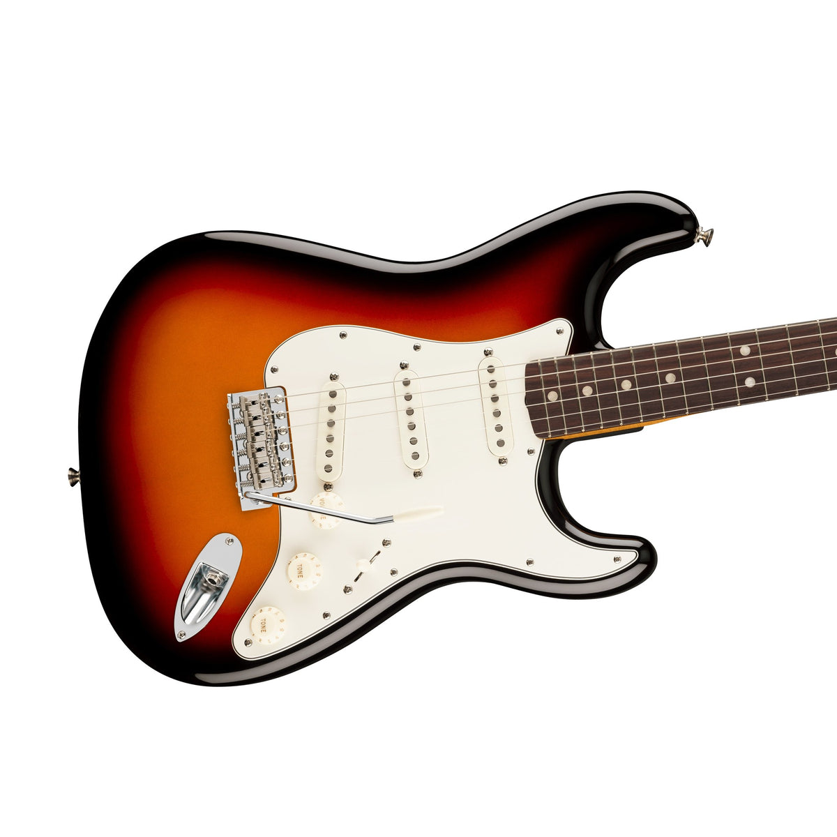 Đàn Guitar Điện Fender Vintera III Late '60s Stratocaster màu 3-Color Sunburst – góc nghiêng
