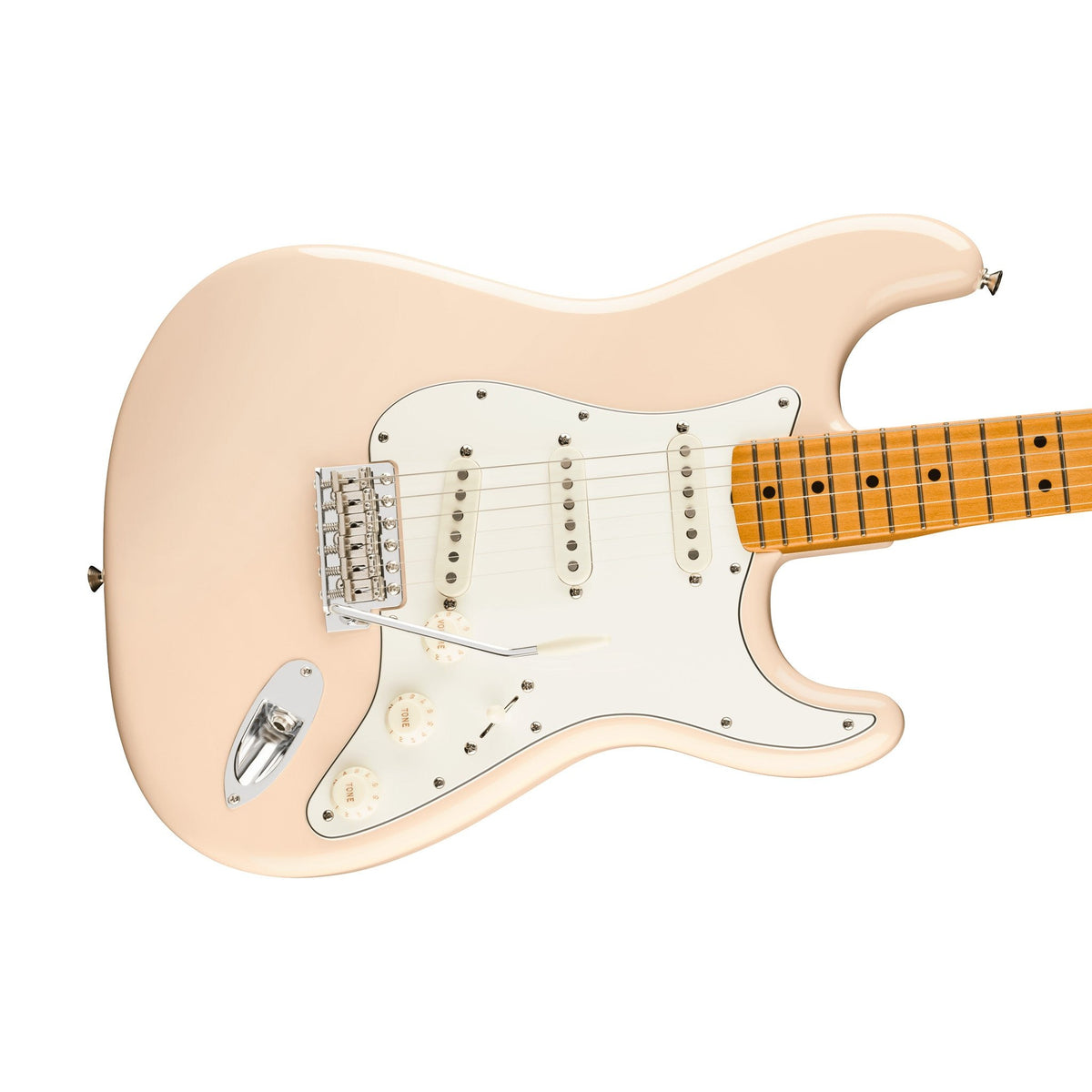 Đàn Guitar Điện Fender Vintera III Late '60s Stratocaster màu Olympic White – góc nghiêng
