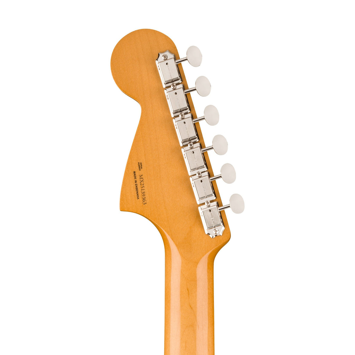 Đàn Guitar Điện Fender Vintera III Mid '60s Jaguar màu Shell Pink – đầu đàn mặt sau