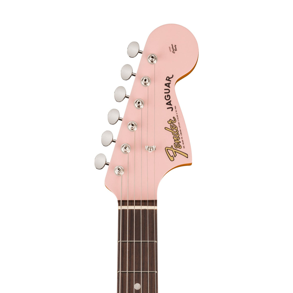 Đàn Guitar Điện Fender Vintera III Mid '60s Jaguar màu Shell Pink – đầu đàn mặt trước
