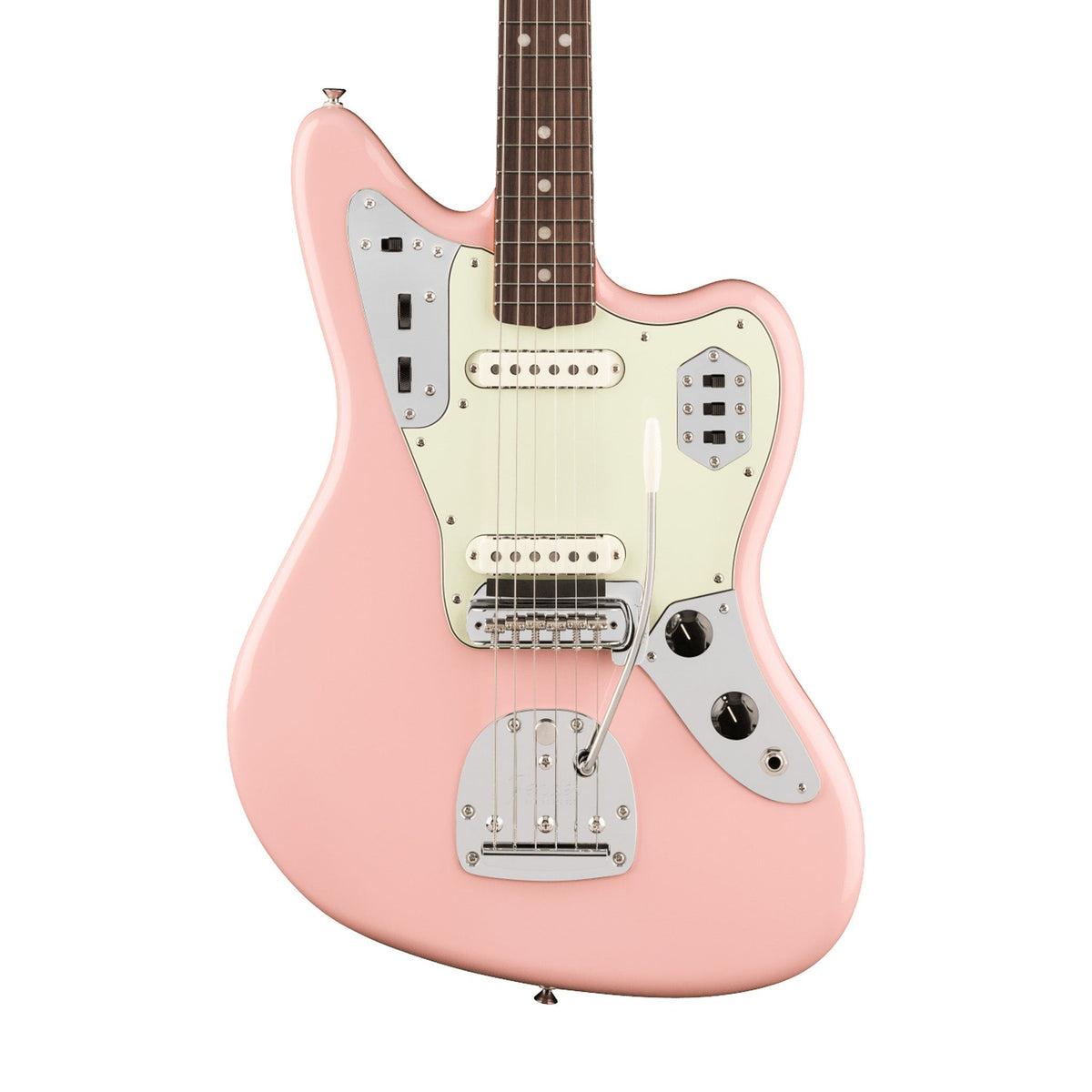 Đàn Guitar Điện Fender Vintera III Mid '60s Jaguar màu Shell Pink – thân đàn mặt trước