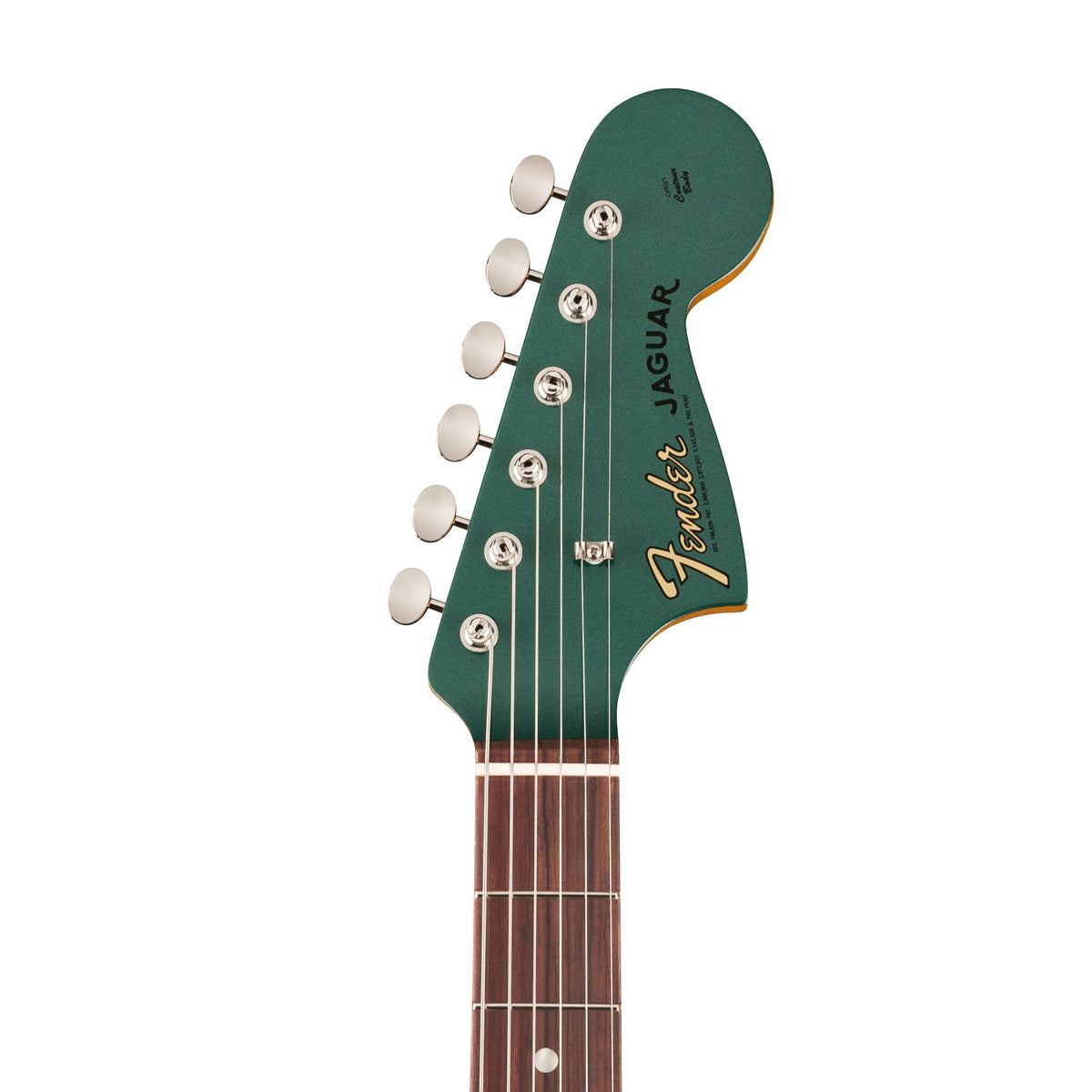 Đàn Guitar Điện Fender Vintera III Mid '60s Jaguar màu Sherwood Green Metallic – đầu đàn mặt trước