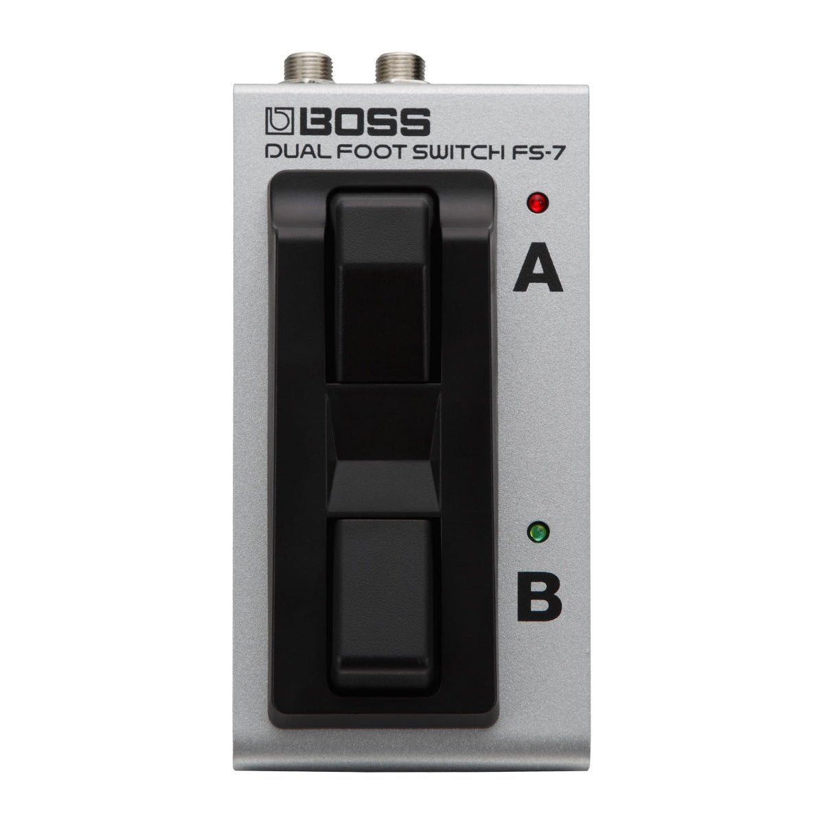 Footswitch BOSS FS-7 Dual Footswitch – mặt trên nhìn thẳng với chữ DUAL FOOT SWITCH FS-7
