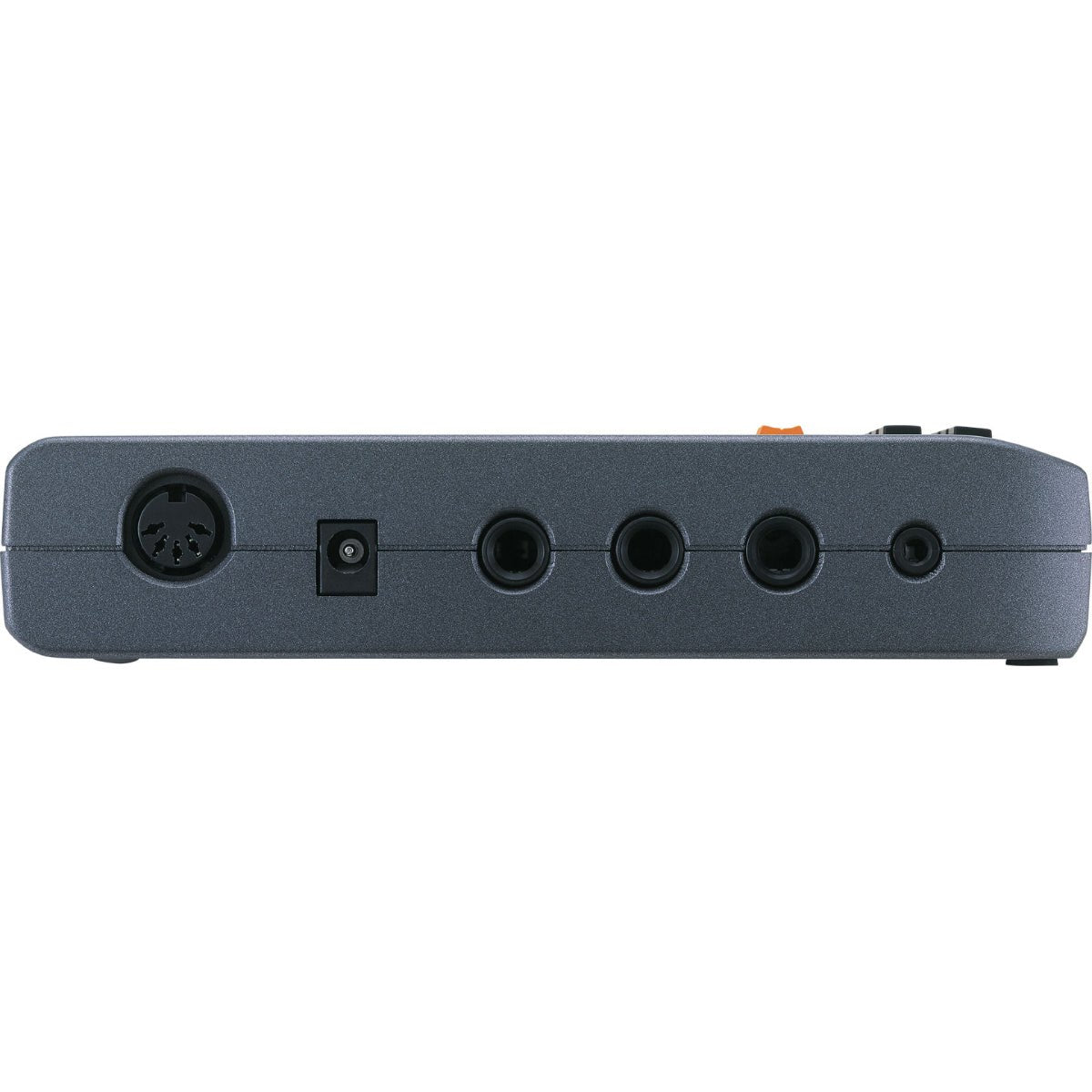 Máy Đếm Nhịp BOSS DB-90 Dr. Beat Metronome – cạnh bên với cổng MIDI, jack nguồn DC và các cổng jack