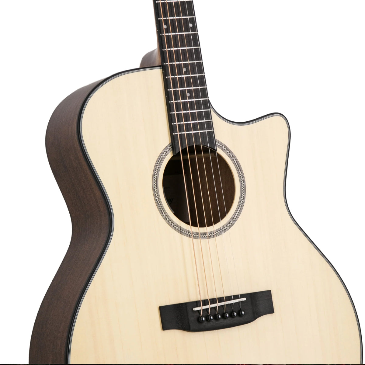 Đàn Guitar Acoustic-Electric Harmony Foundation Series e-Terra ST GA Cutaway, Natural Satin