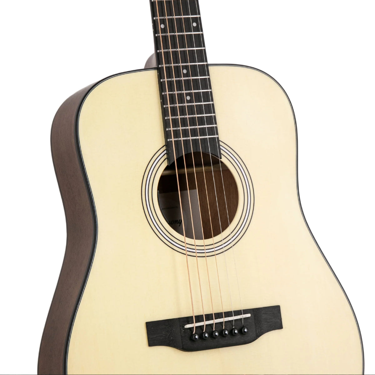 Đàn Guitar Điện Harmony Foundation Series e-Terra Petite Dreadnought Acoustic Guitar w/Bag, Natural Satin