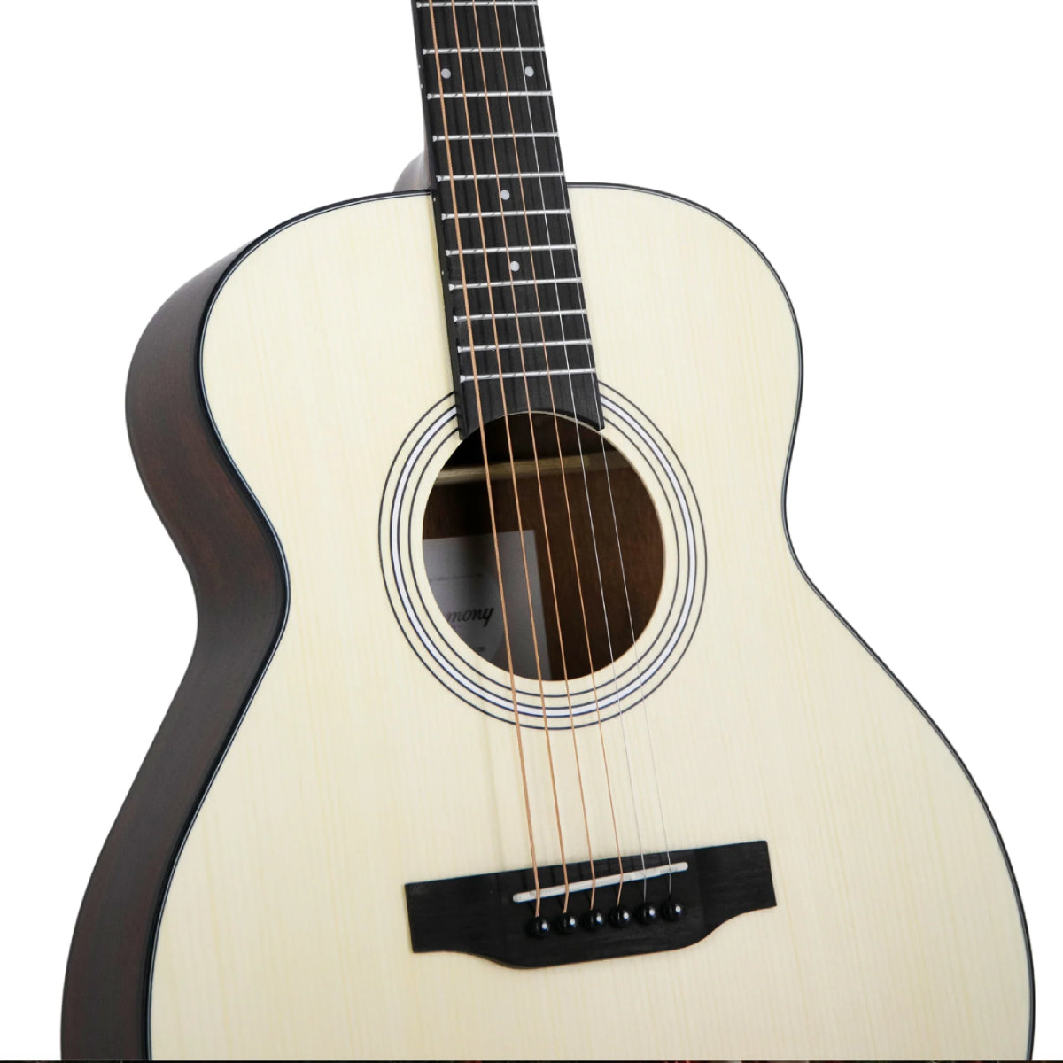 Đàn Guitar Điện Harmony Foundation Series Terra Petite OM Acoustic Guitar w/Bag, Natural Satin