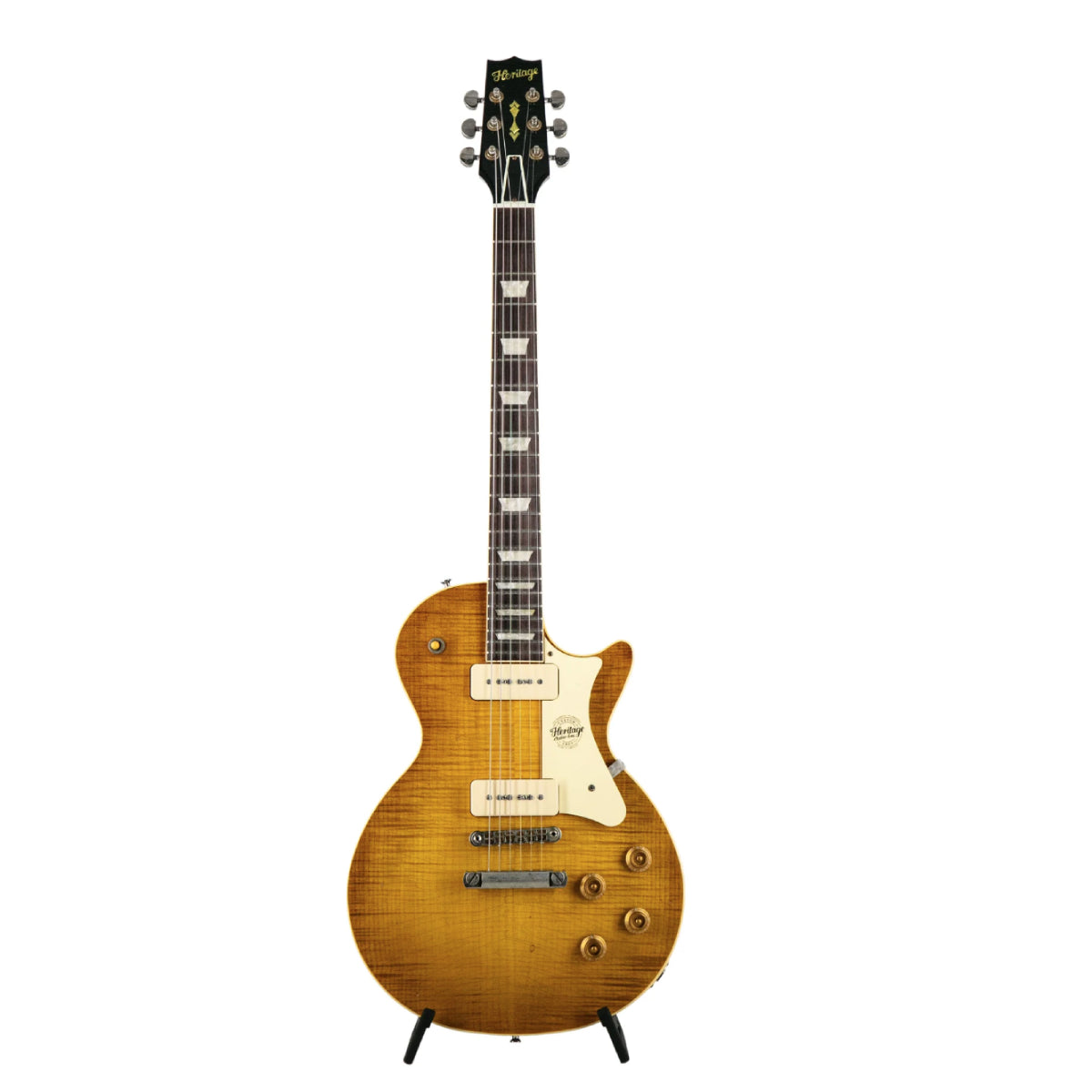 Đàn Guitar Điện Heritage Custom Shop Core Collection H-150 P90 with Case, Dirty Lemon Burst, Artisan Aged