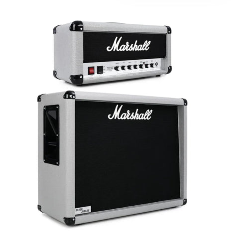 Marshall 2525H Mini Silver Jubilee and 2536 2x12 Stack - Silver