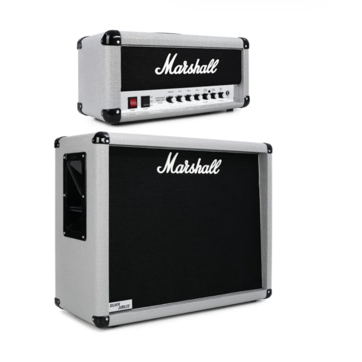 Marshall 2525H Mini Silver Jubilee and 2536 2x12 Stack - Silver