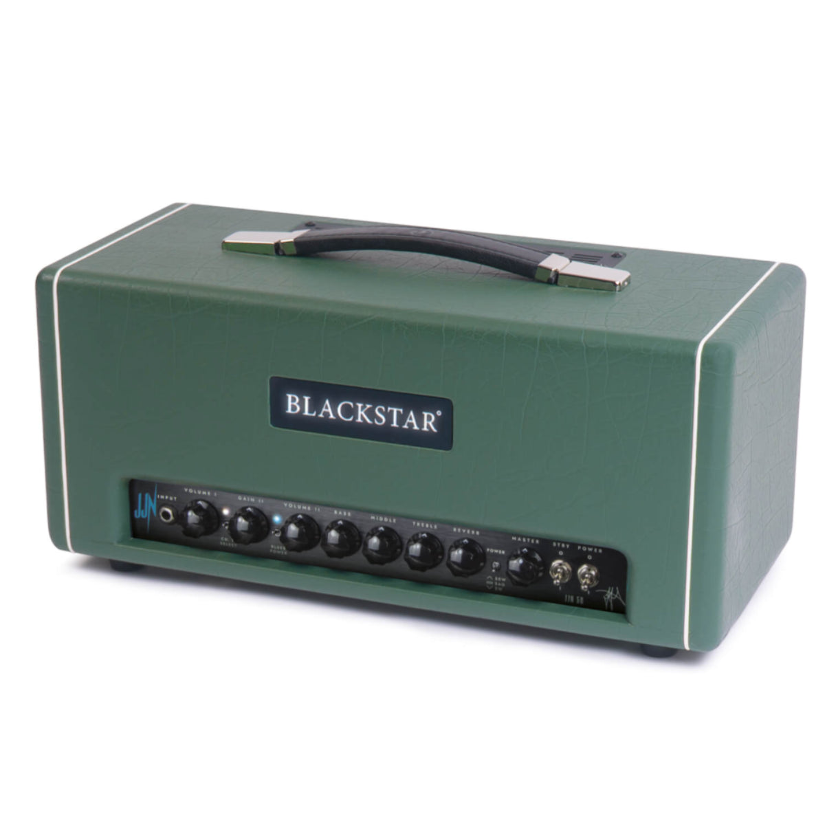 Blackstar St. James JJN 50H Jared James Nichols Signature 50-watt Guitar Tube Amp Head with 2 x 12-inch Cabinet - Racing Green Tolex