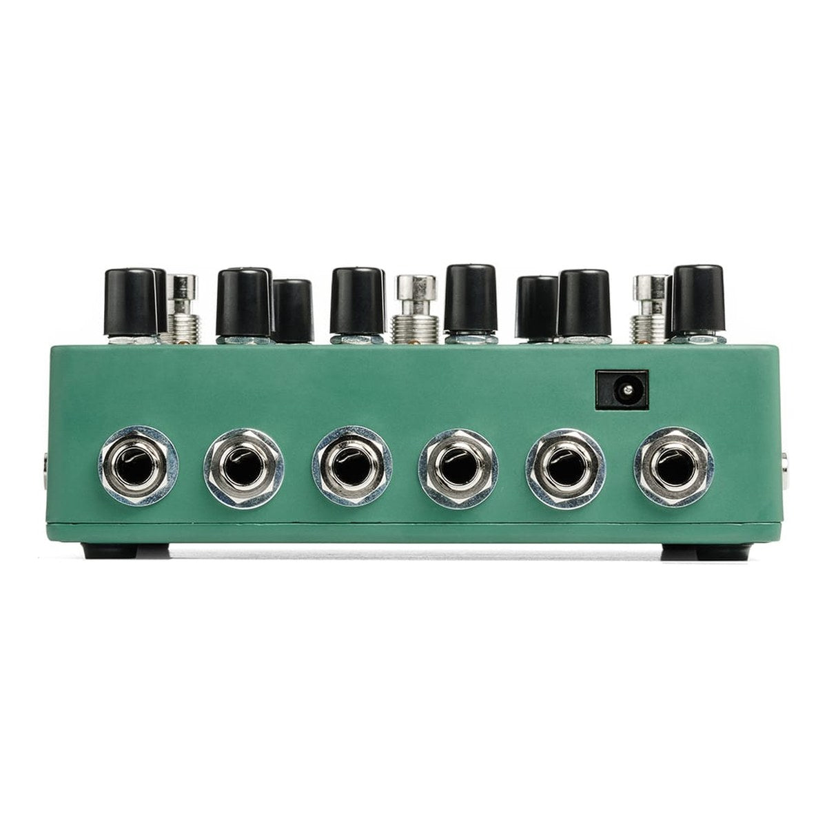 Pedal Switcher Electro-Harmonix Tri Parallel Mixer – Cạnh trên với 6 jack SEND/RTN và jack nguồn