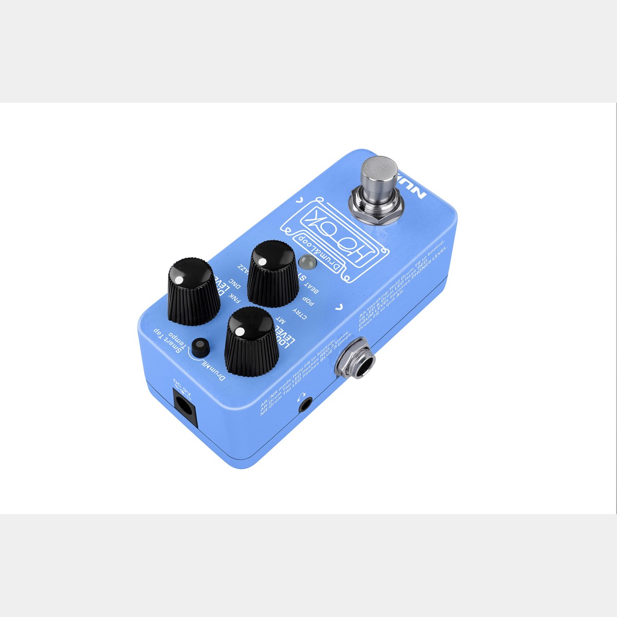 Pedal Trống Kiêm Looper NUX HOOK Drum & Loop NDL-3 – Góc nghiêng phía đầu pedal NUX HOOK NDL-3