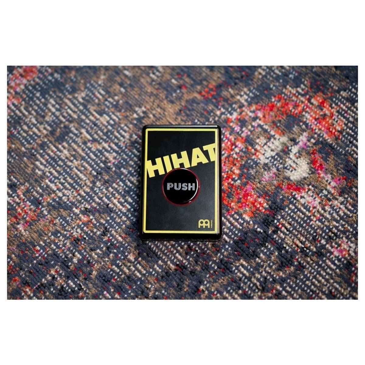 Pedal Trống Meinl Digital Stomp Box HiHat STB5 – nhìn thẳng từ trên xuống, mặt in HIHAT, nút PUSH và logo Meinl
