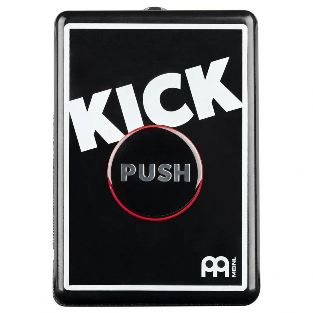 Pedal Trống Meinl Digital Stomp Box Kick STB1 – nhìn thẳng mặt trên in chữ KICK trắng, nút PUSH viền đỏ