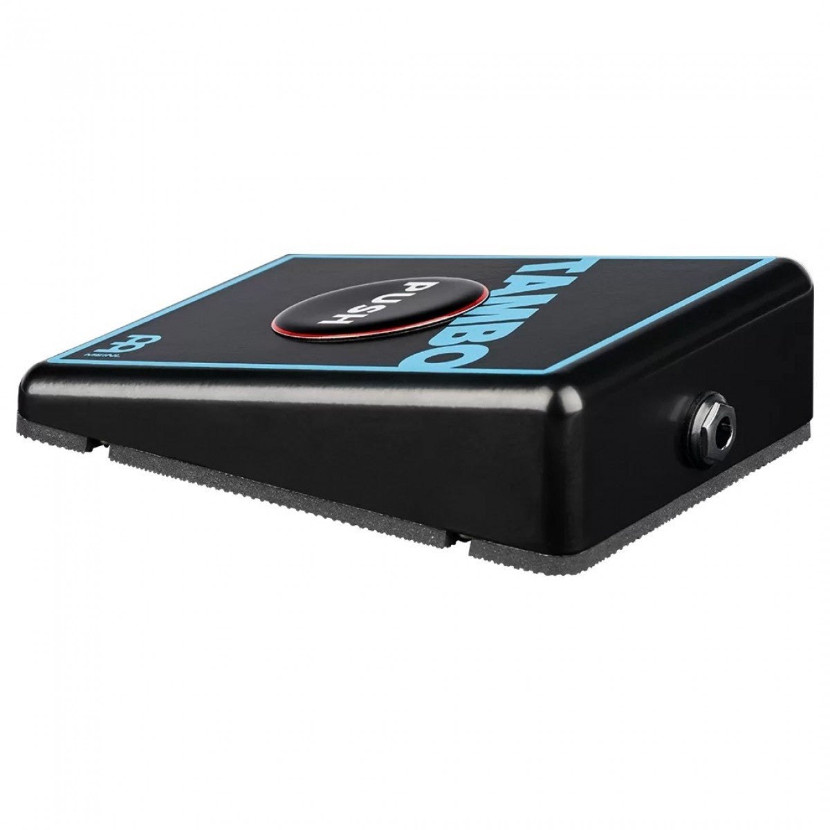 Pedal Trống Meinl Digital Stomp Box Tambourine STB4 – góc 3/4 phía đầu cao, thấy cổng jack ở mặt sau
