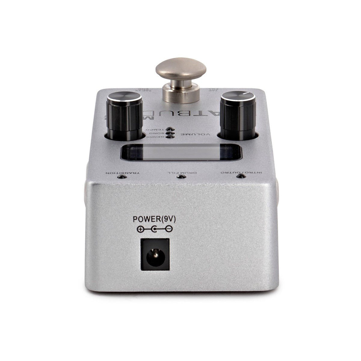 Pedal Trống Singular Sound BeatBuddy Mini 2 – cạnh trên với cổng nguồn POWER 9V