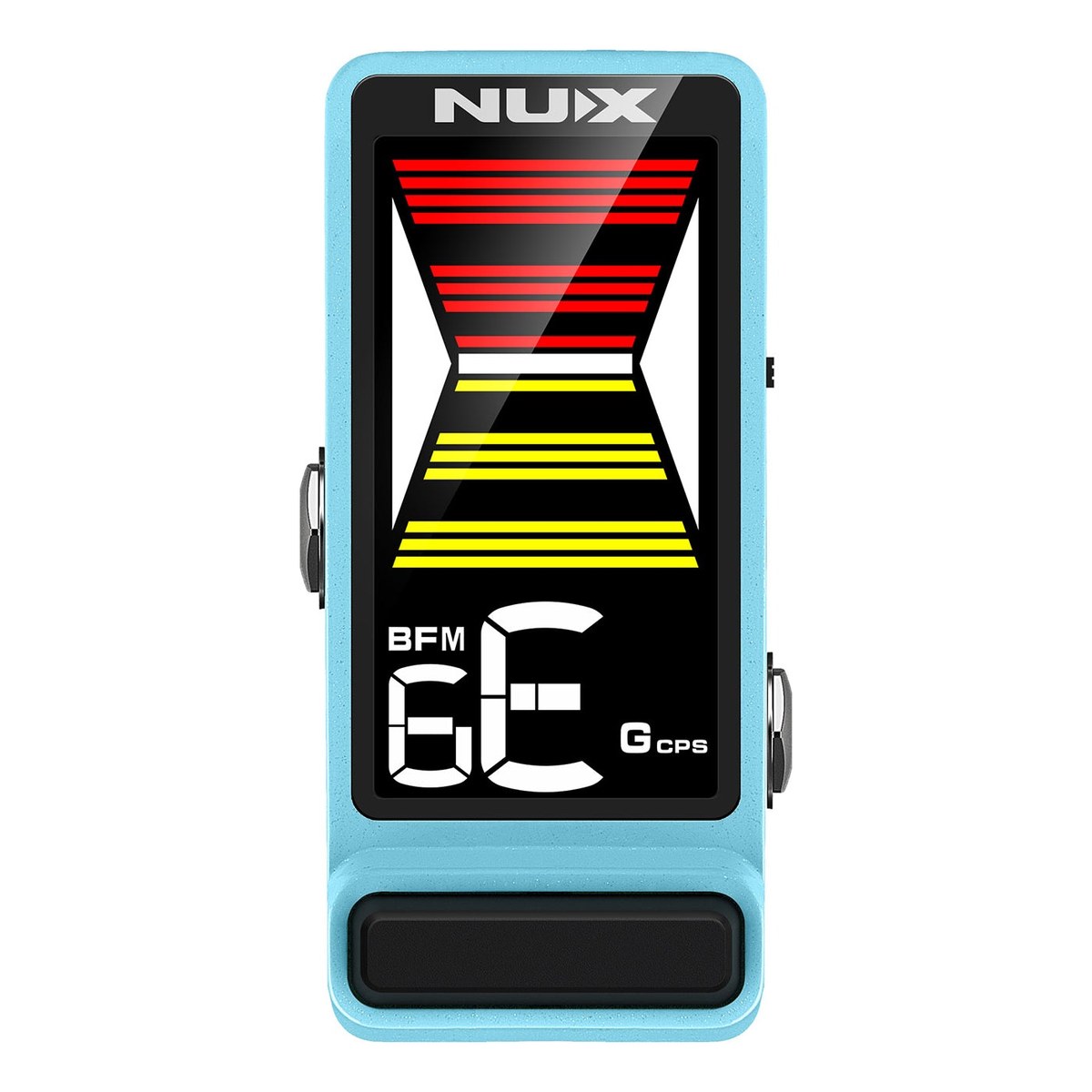 Pedal Tuner NUX Flow Tune MKII NTU-3 màu Blue – NUX Flow Tune MKII NTU-3 màu Blue, mặt trên với màn hình LCD và footswitch