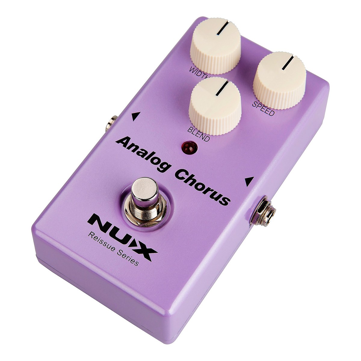 NUX Analog Chorus nhìn nghiêng, thấy jack INPUT cạnh phải