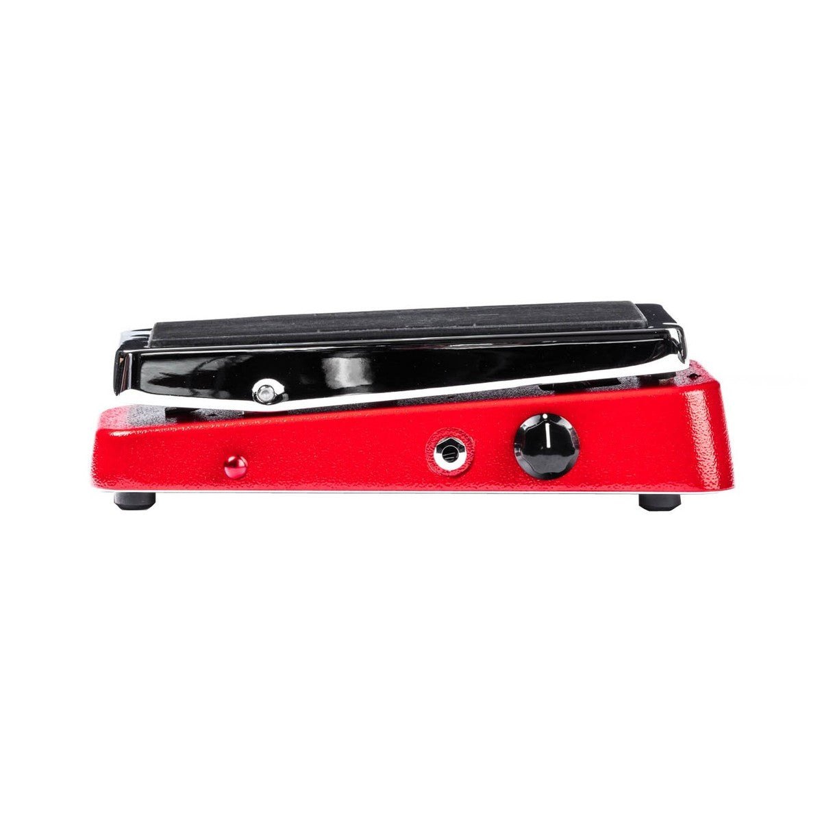 Phơ Chorus Vibrato Dunlop Rotovibe JD4S – cạnh bên với nút Chorus/Vibrato đỏ, jack và núm Intensity