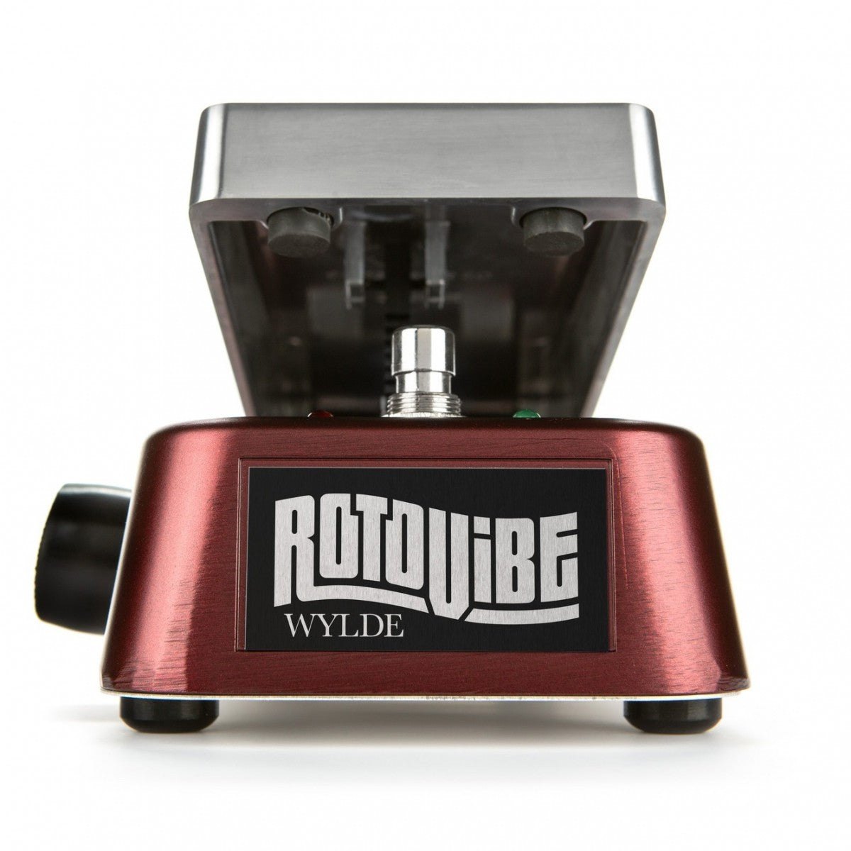 Phơ Chorus Vibrato Dunlop Wylde Audio Rotovibe WA357 – mặt trước với logo ROTOVIBE WYLDE, thân đỏ đô ánh kim