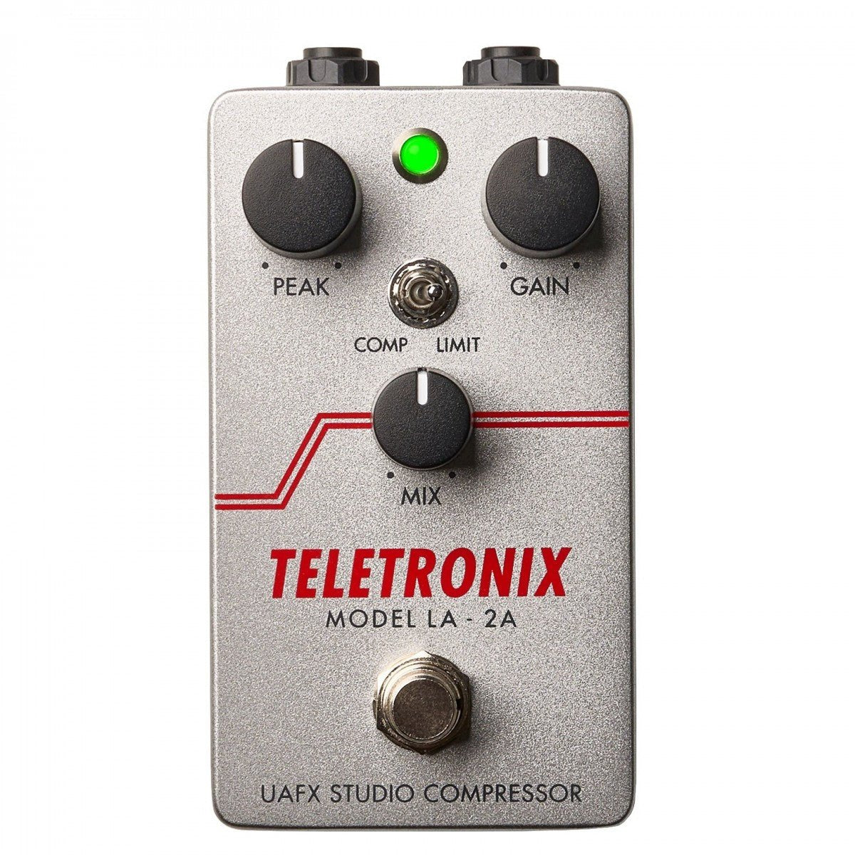 Phơ Compressor Universal Audio UAFX Teletronix LA-2A Studio – mặt trên với núm PEAK, GAIN, MIX và gạt COMP/LIMIT