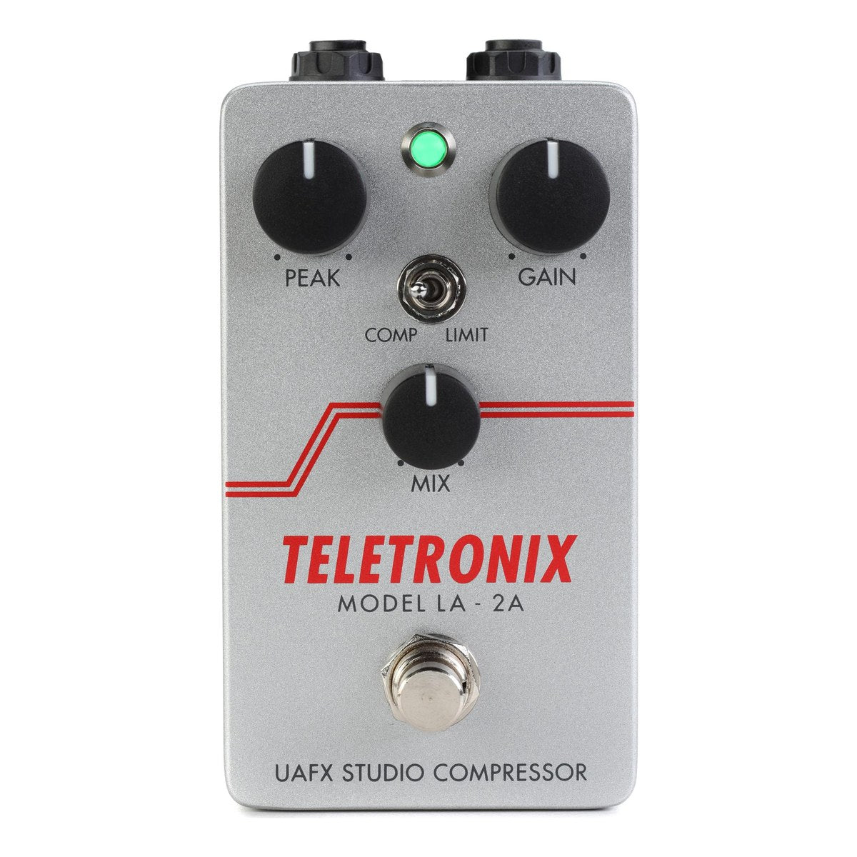 Universal Audio UAFX Teletronix LA-2A Studio nhìn chính diện: núm PEAK, GAIN, MIX và công tắc COMP/LIMIT