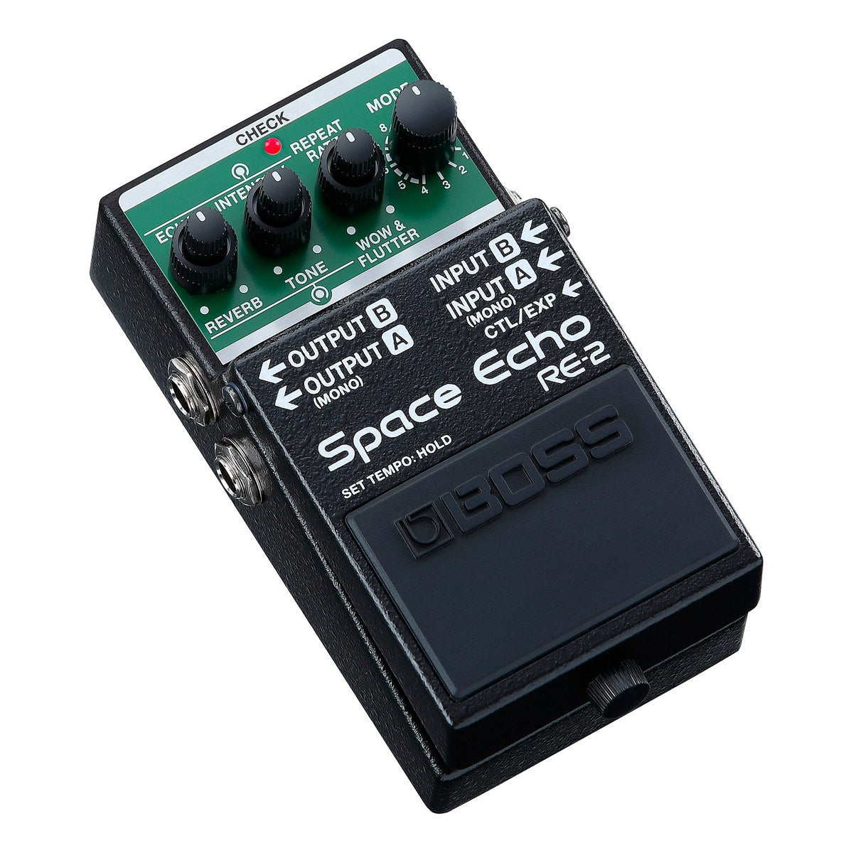 BOSS RE-2 Space Echo nhìn nghiêng từ phía trên bên trái