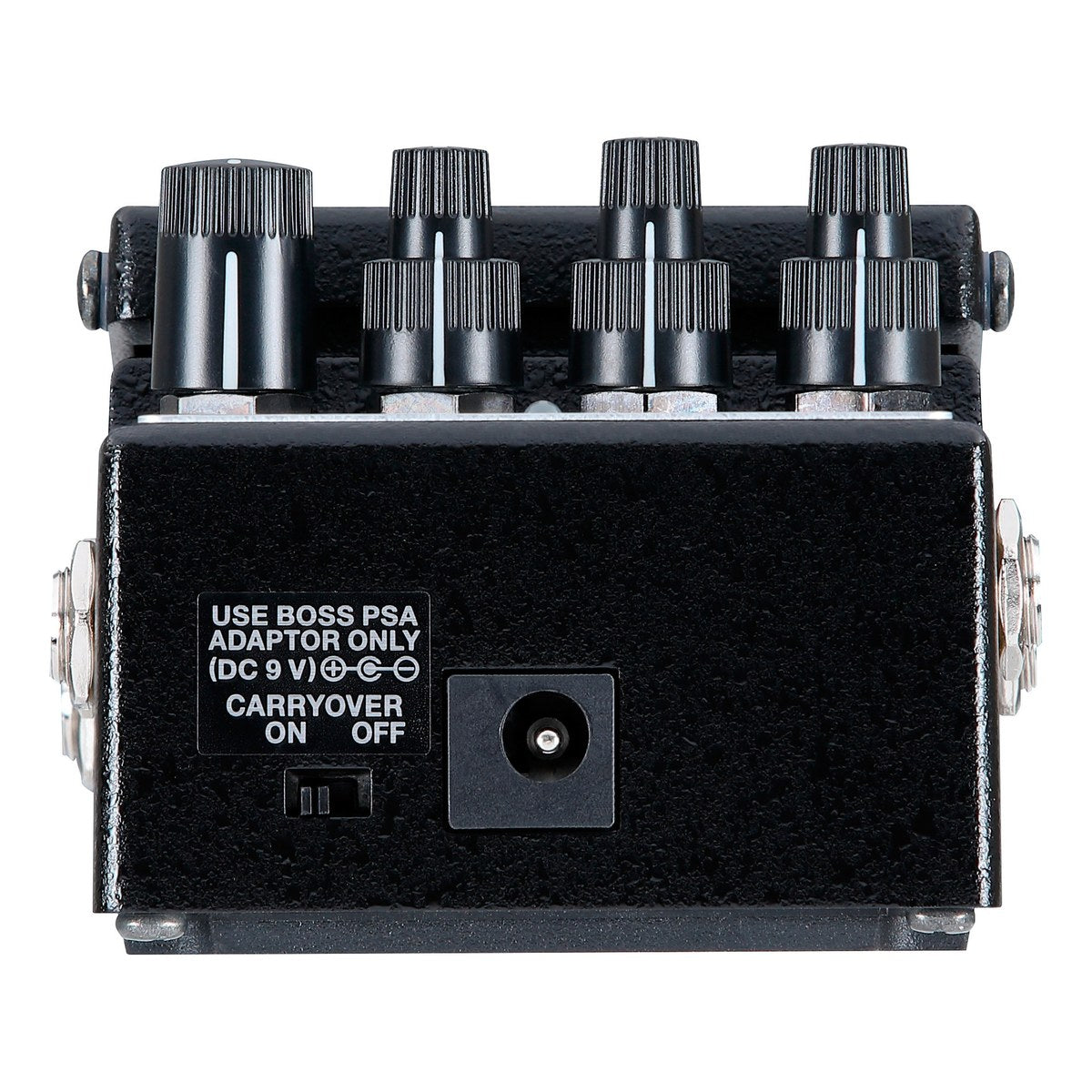 đầu máy BOSS RE-2: cổng DC IN 9V và công tắc CARRYOVER ON/OFF