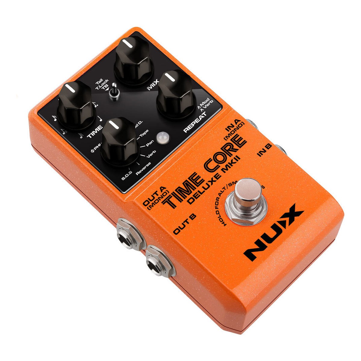 Phơ Delay NUX Time Core Deluxe MKII – Góc nghiêng phía đối diện thấy cặp jack còn lại