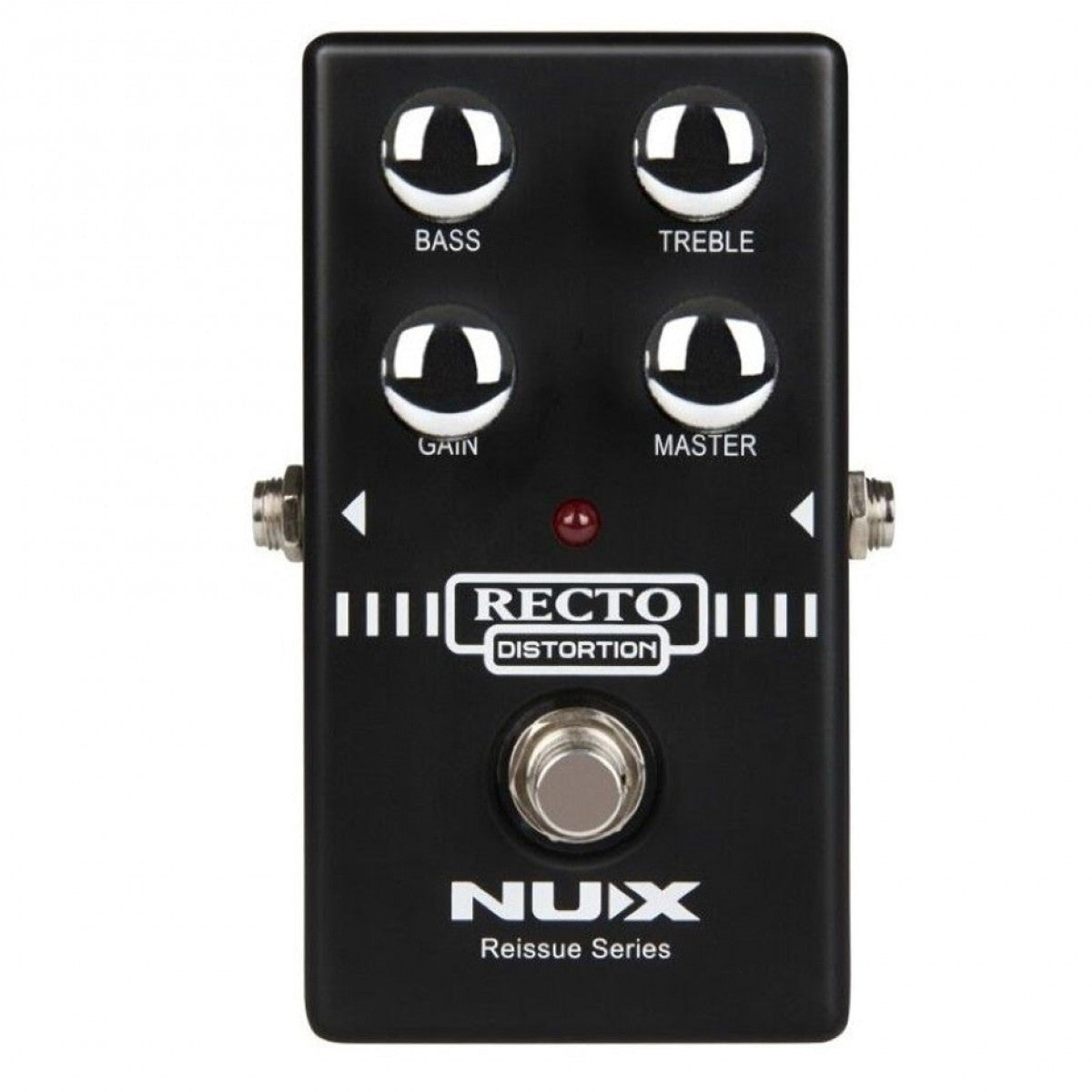 Phơ Distortion NUX Recto Distortion – mặt trên với 4 núm BASS, TREBLE, GAIN, MASTER