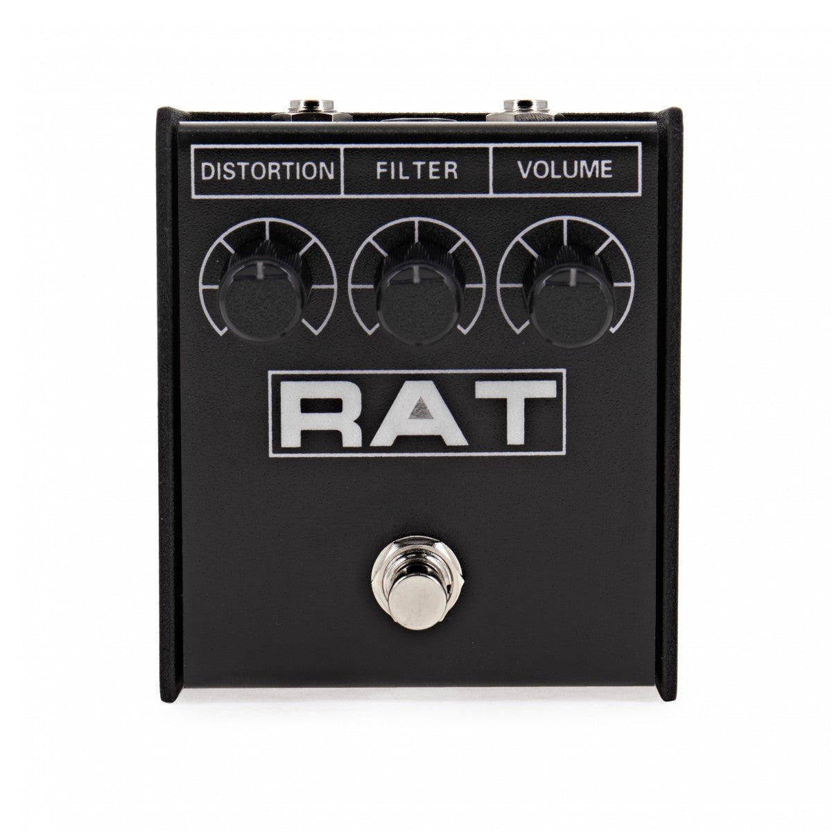 Phơ Distortion ProCo RAT2 – mặt trên với 3 núm DISTORTION, FILTER, VOLUME và logo RAT