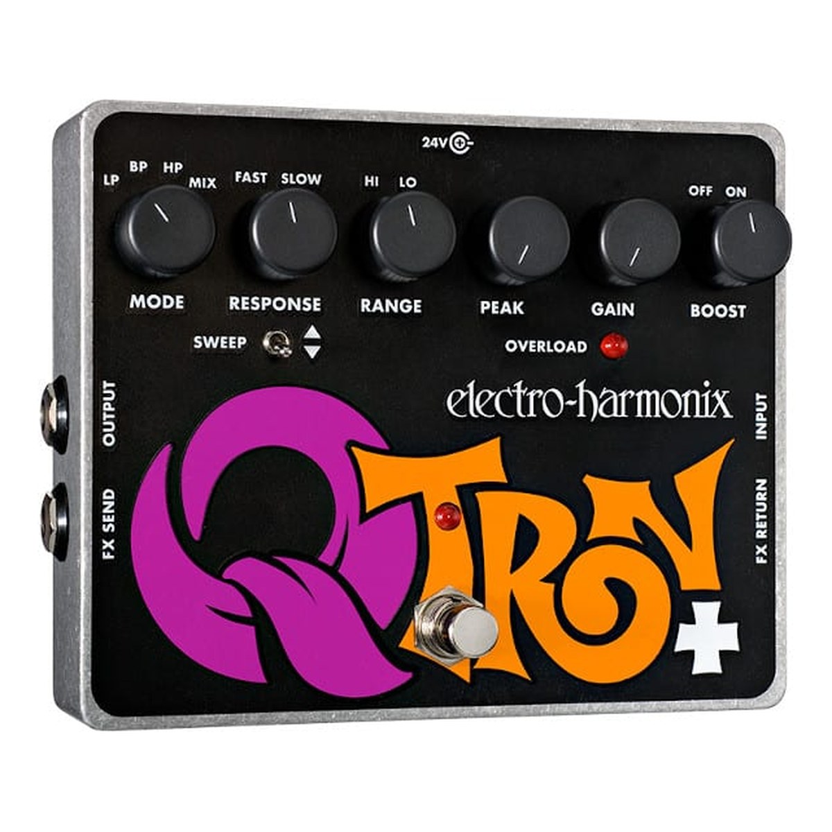Phơ Envelope Filter Electro-Harmonix Q-Tron Plus – Q-Tron Plus chính diện trên nền trắng (ảnh ngang của EHX)