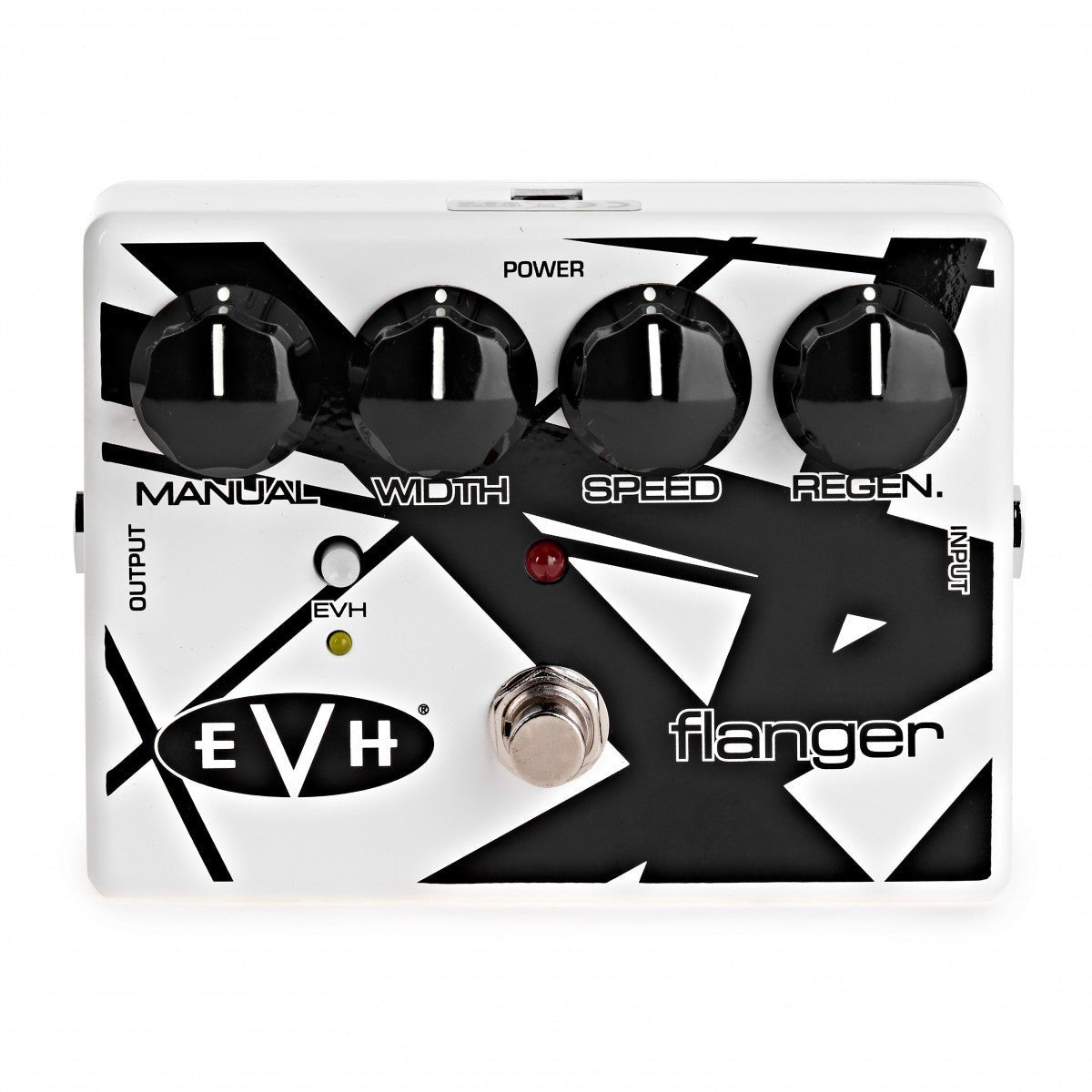Phơ Flanger MXR EVH117 Flanger – mặt trên với 4 núm MANUAL, WIDTH, SPEED, REGEN và nút EVH