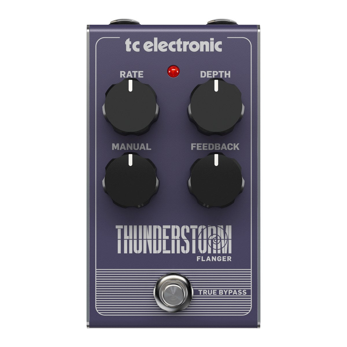 TC Electronic Thunderstorm Flanger nhìn thẳng mặt trên: 4 núm RATE, DEPTH, MANUAL, FEEDBACK