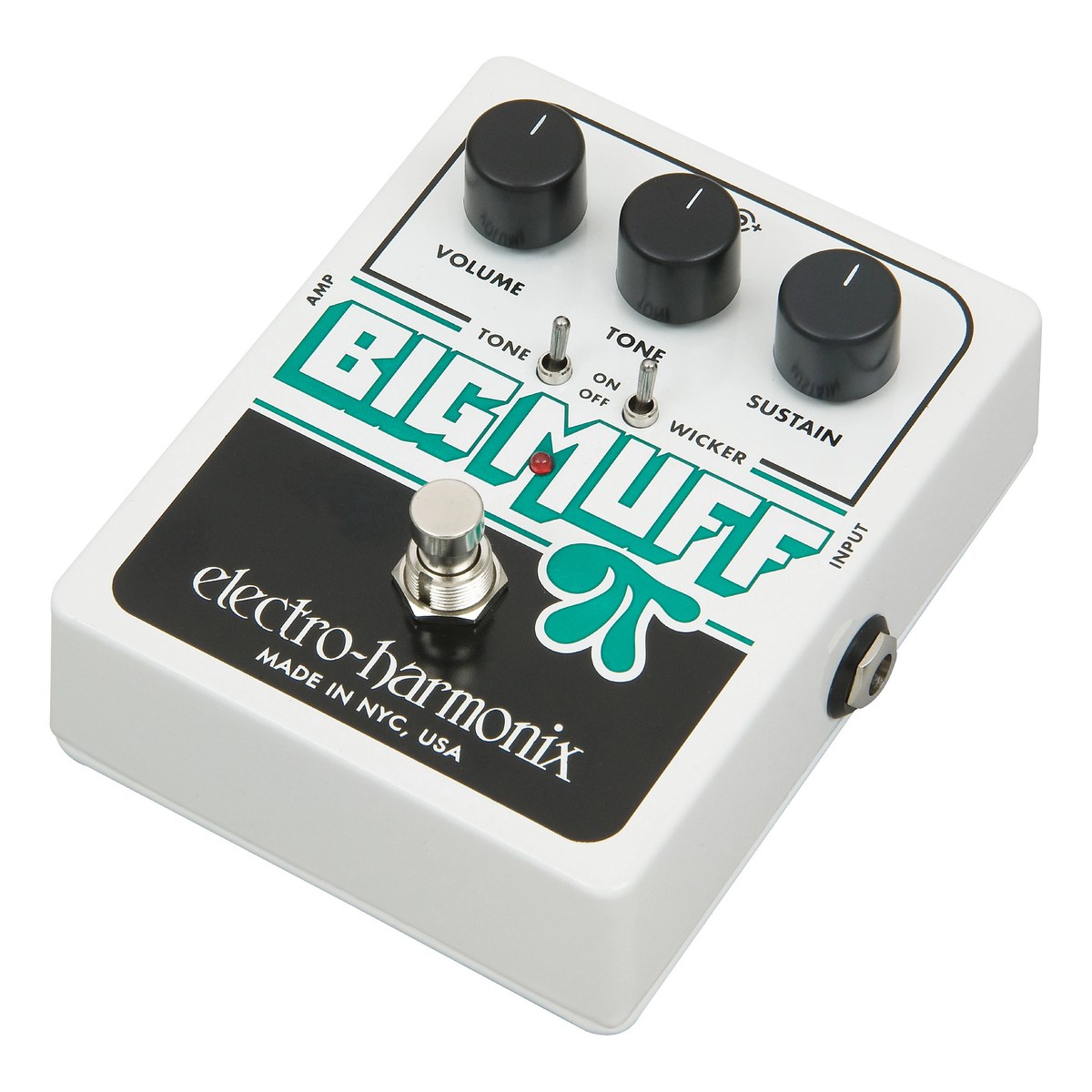Phơ Fuzz Electro-Harmonix Big Muff Pi with Tone Wicker – Big Muff Pi with Tone Wicker góc nghiêng phía jack INPUT