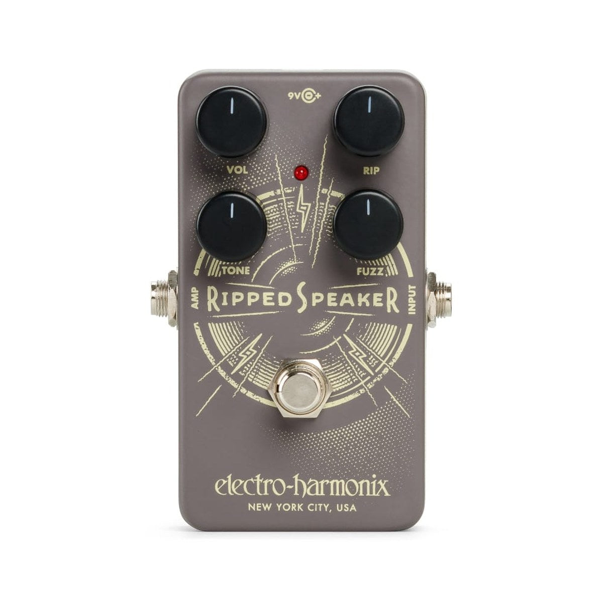 Chính diện Electro-Harmonix Ripped Speaker với 4 núm VOL, RIP, TONE, FUZZ