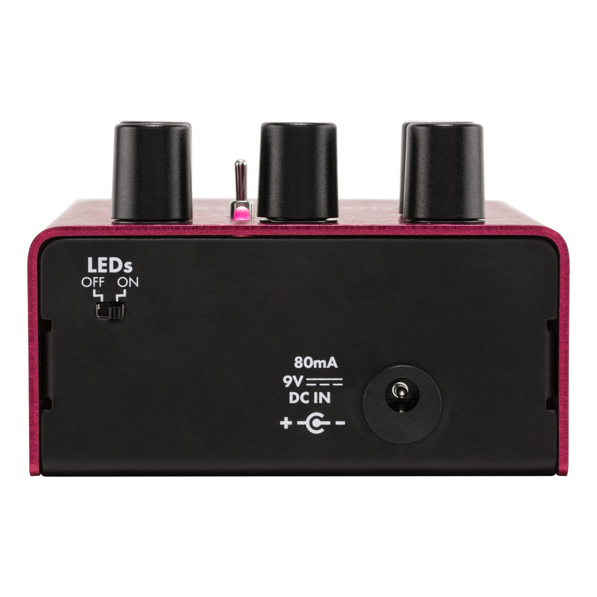 Phơ Fuzz Fender The Trapper Dual Fuzz – đầu pedal với jack nguồn 9V DC 80mA và công tắc LEDs OFF/ON