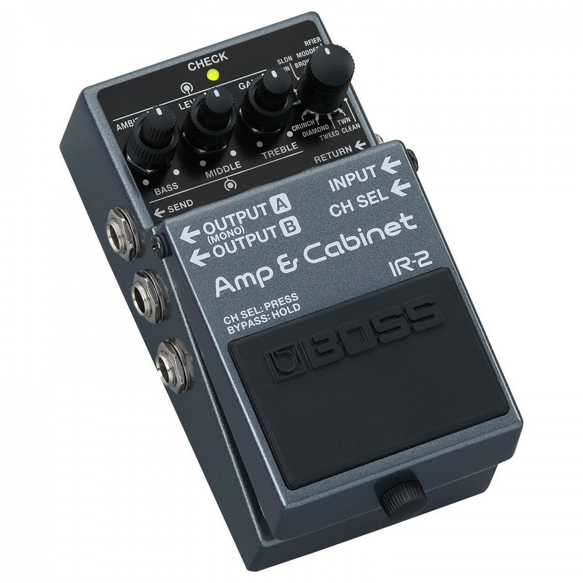 Phơ Giả Lập Amply BOSS IR-2 – góc nghiêng 3/4 nhìn từ bên trái trên nền trắng