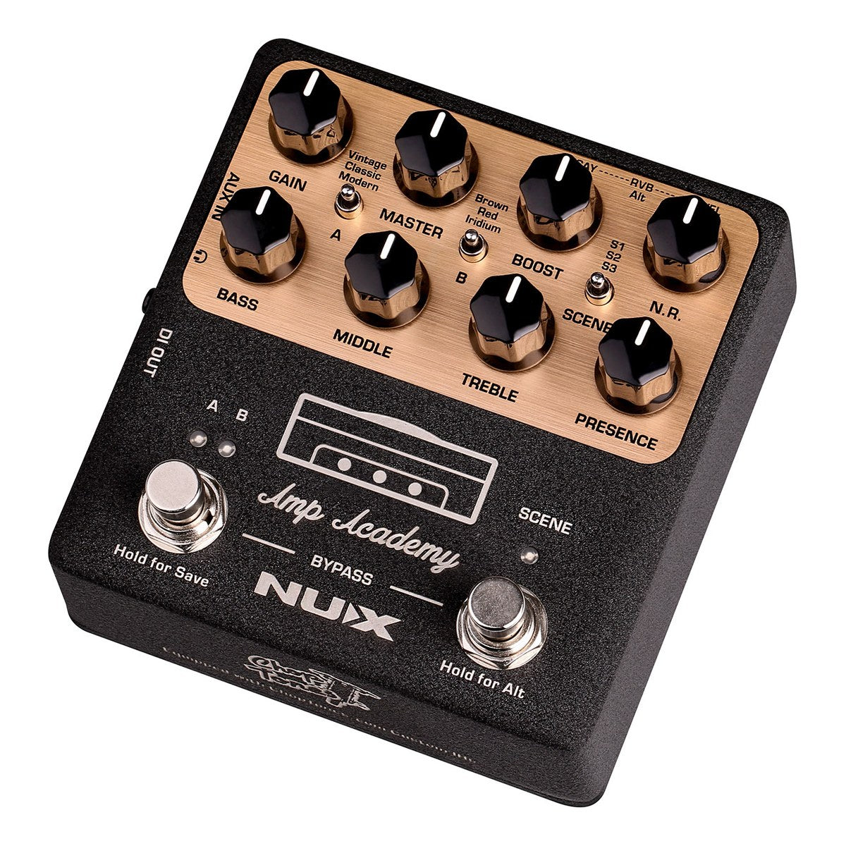 Phơ Giả Lập Amply NUX Amp Academy NGS-6 – Góc nghiêng Amp Academy từ phía trước