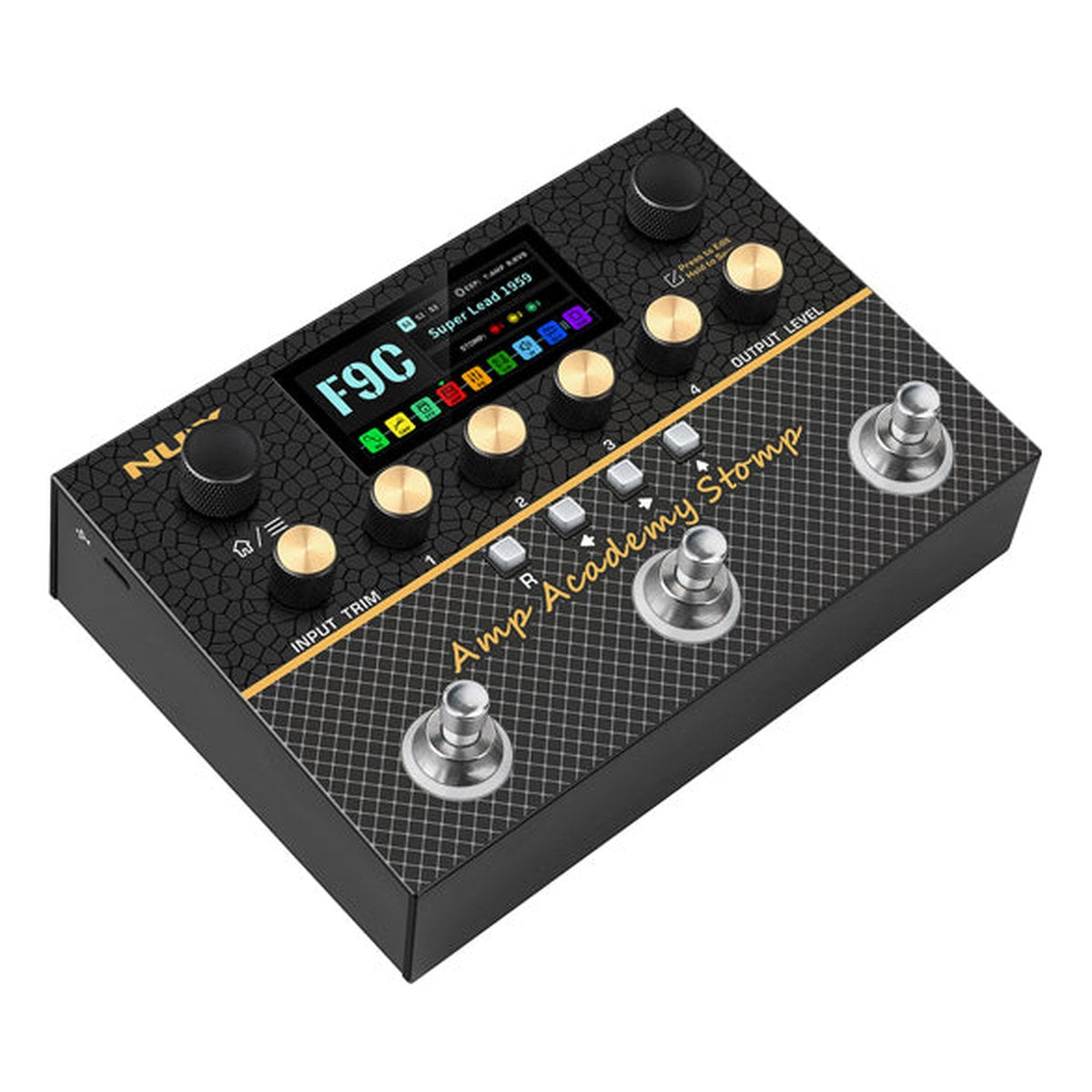 Phơ Giả Lập Amply NUX Amp Academy Stomp NMA-3AAP – Góc nghiêng phía trước bên phải