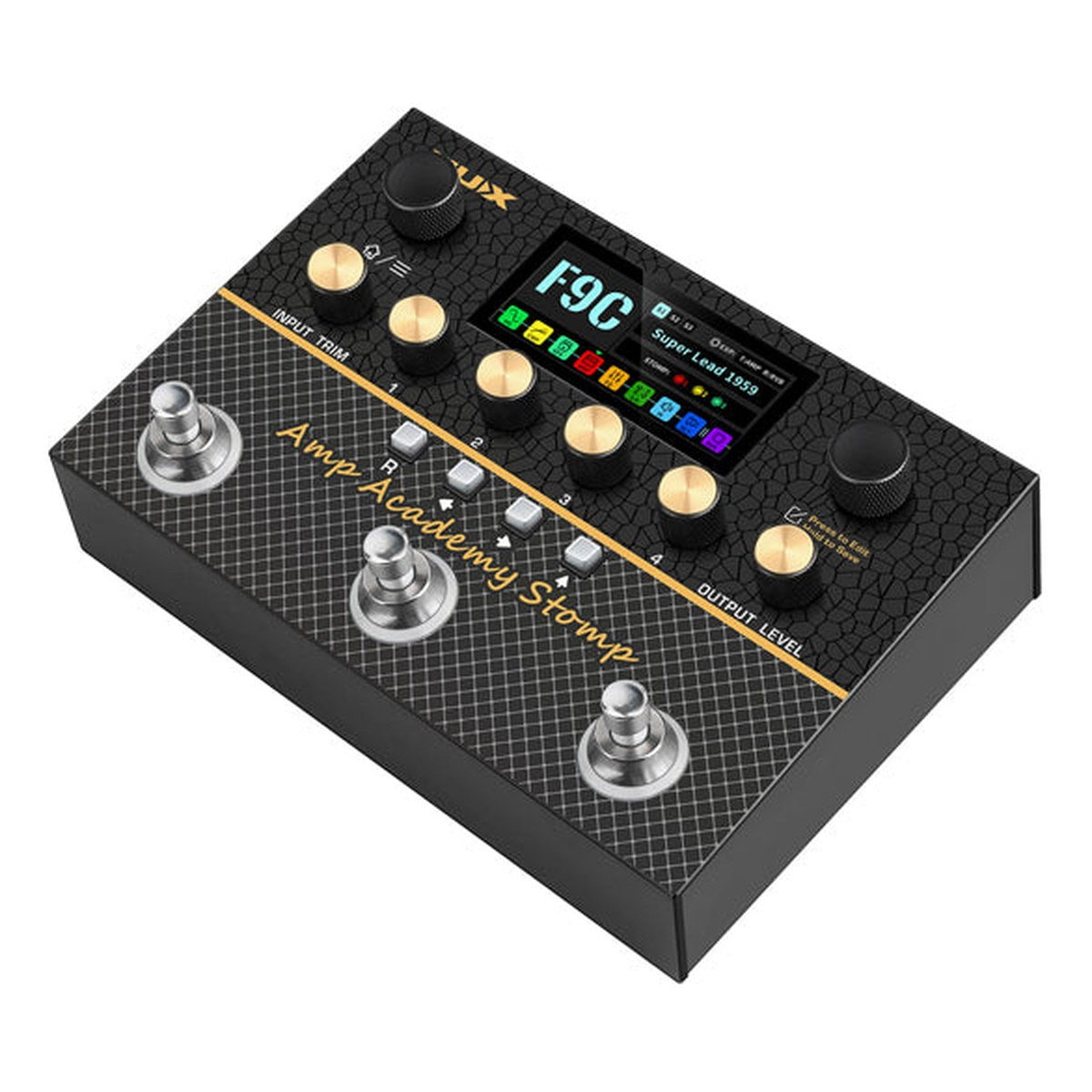 Phơ Giả Lập Amply NUX Amp Academy Stomp NMA-3AAP – Góc nghiêng phía trước bên trái