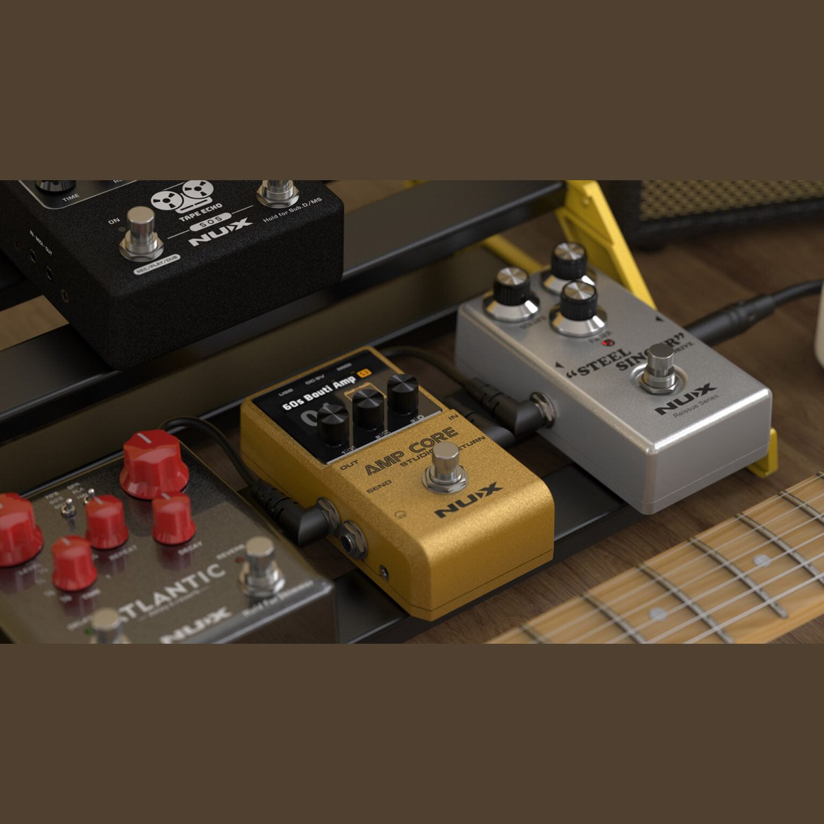 Phơ Giả Lập Amply NUX Amp Core Studio NCA-1 – Amp Core Studio trên pedalboard cùng các pedal NUX khác