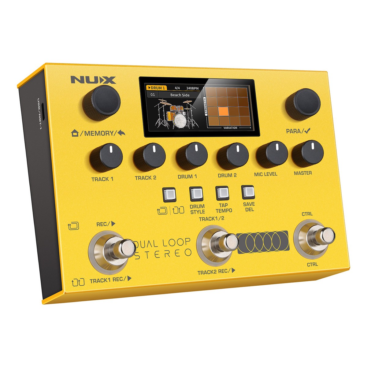 Phơ Looper NUX Dual Loop Stereo NML-3DLS – Góc nghiêng trái NUX Dual Loop Stereo