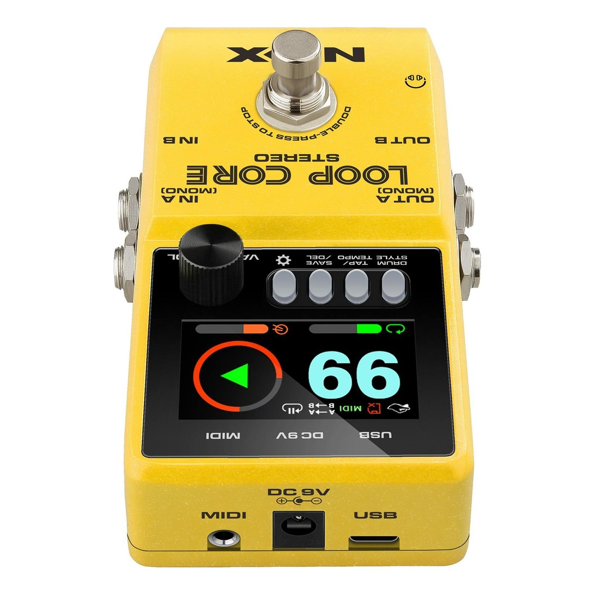Phơ Looper NUX Loop Core Stereo NCL-2 – Đầu pedal NUX Loop Core Stereo với cổng MIDI, DC 9V và USB