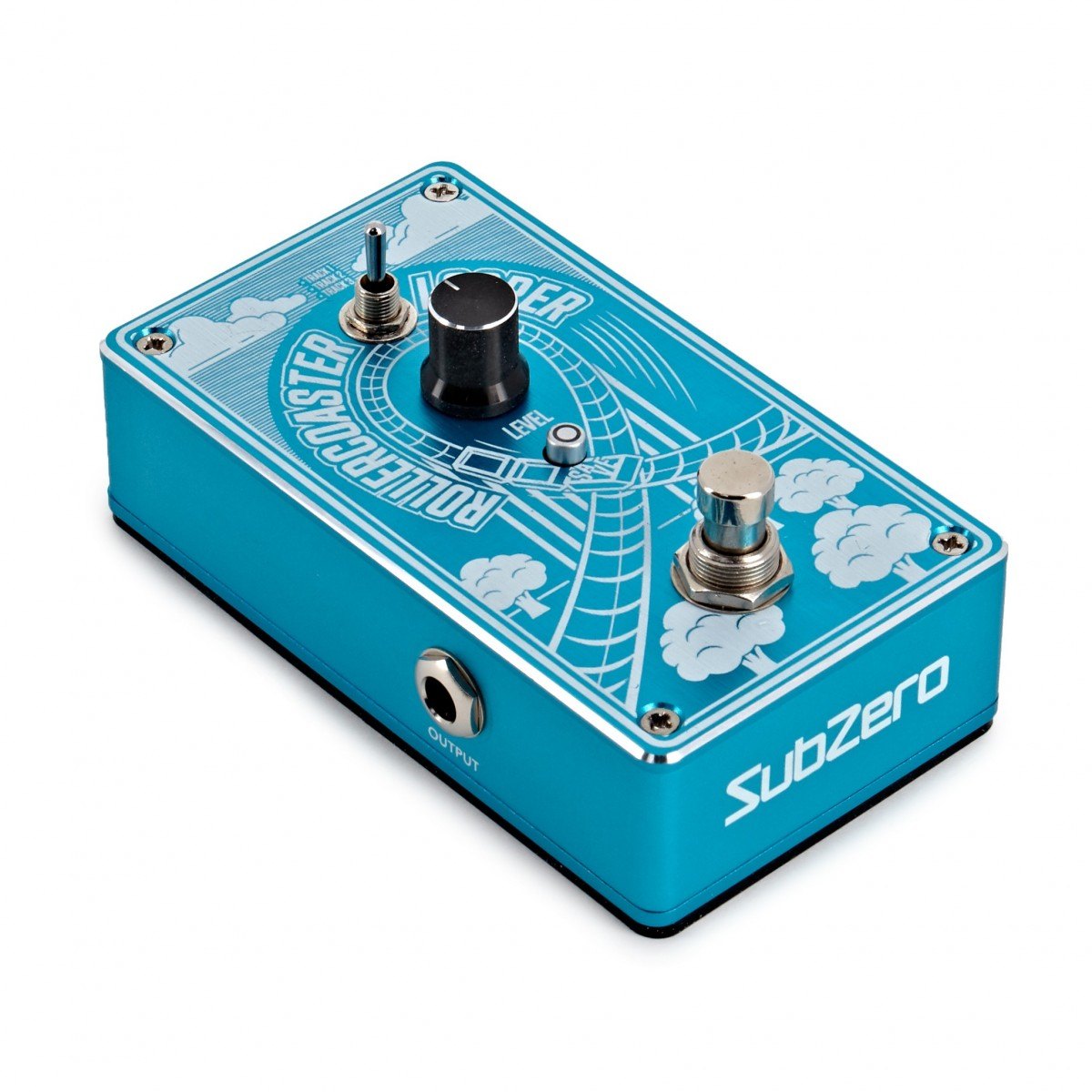 Phơ Looper SubZero Rollercoaster – góc nghiêng 3/4 bên trái với jack OUTPUT