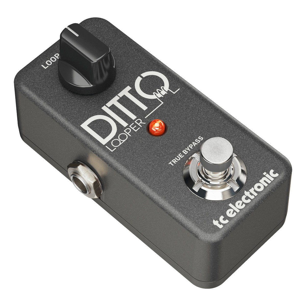 Phơ Looper TC Electronic Ditto Looper - Ditto Looper nhìn nghiêng từ bên trái, thấy jack output
