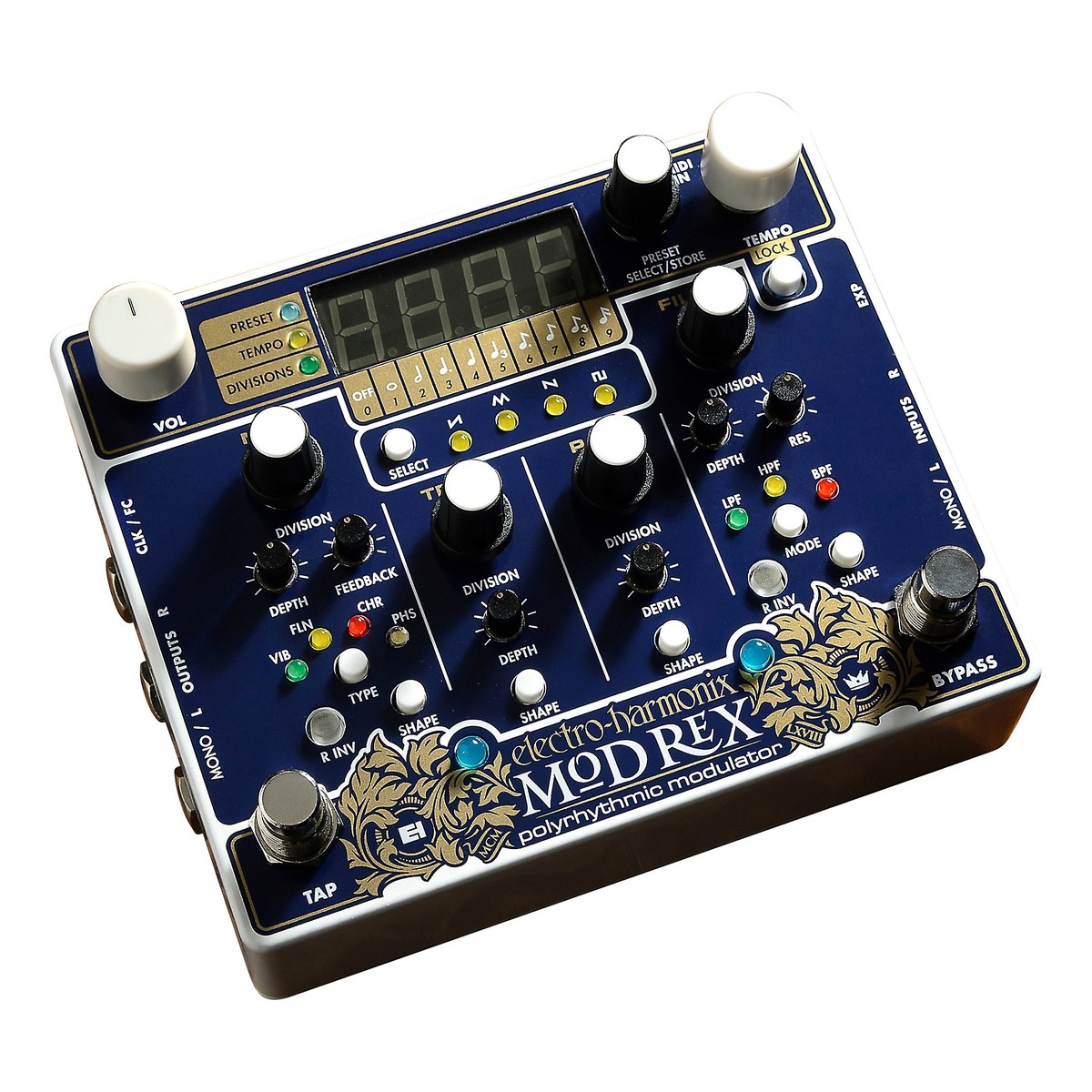 Phơ Modulation Electro-Harmonix Mod Rex Polyrhythmic Modulator – Mod Rex góc nghiêng