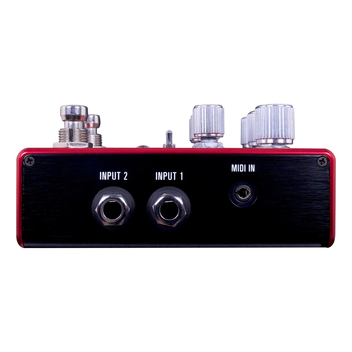 Cạnh phải Source Audio Artifakt: INPUT 2, INPUT 1 và MIDI IN 3,5 mm