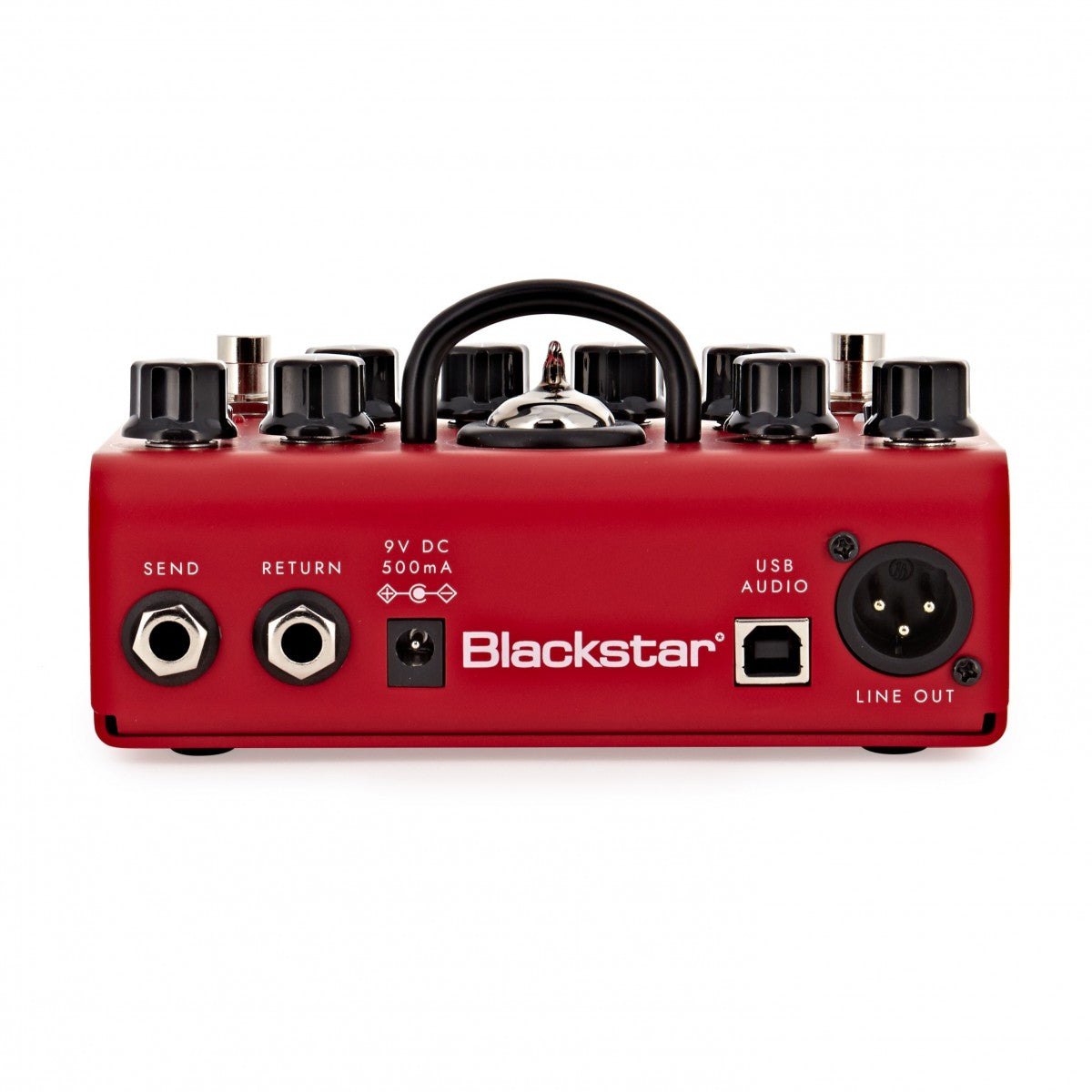 Phơ Overdrive Blackstar Dept. 10 Dual Drive – mặt sau với SEND, RETURN, nguồn 9V, USB AUDIO, LINE OUT XLR